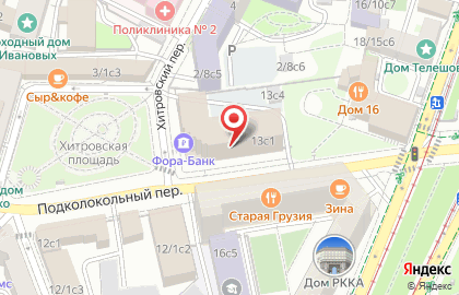 ООО Регард страхование в Подколокольном переулке на карте