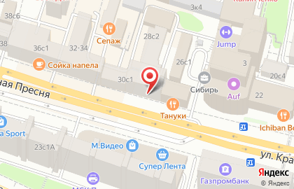 Языковой центр Евразия на улице Красная Пресня на карте
