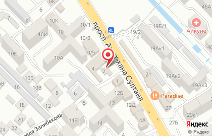 Студия красоты Венера на проспекте Амет-Хана Султана на карте