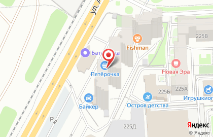 Супермаркет Пятёрочка на улице Антонова-Овсеенко на карте