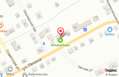 Аптека от Склада на улице Ленина в Еланцах на карте