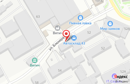 Ателье-мастерская Ниточка на улице Блюхера на карте