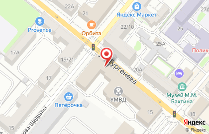 Управление МВД России по Орловской области в Орле на карте