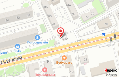Продовольственный магазин в Московском районе на карте