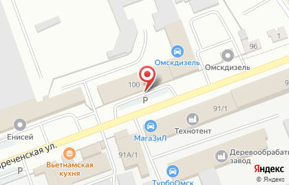 Производственно-сбытовая компания Омскдизель на Семиреченской улице, 100 на карте