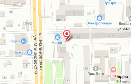 Горизонт на улице Малиновского на карте