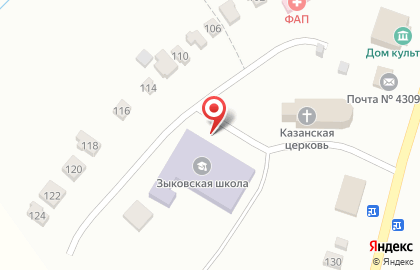 Зыковская средняя общеобразовательная школа в Октябрьском районе на карте
