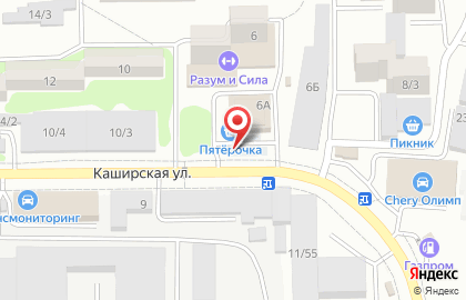 Супермаркет Пятерочка на Каширской улице на карте