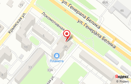Торговый центр Планета в Железнодорожном районе на карте