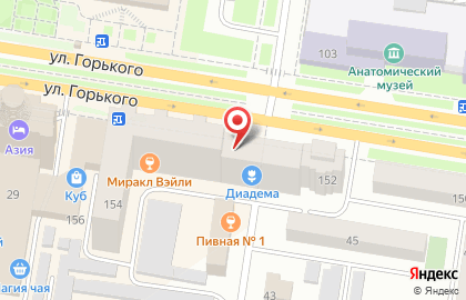 Цветочно-садовый салон Диадема на улице Горького на карте