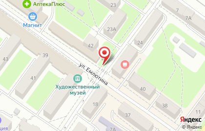 Киоск по продаже печатной продукции на Октябрьской улице на карте