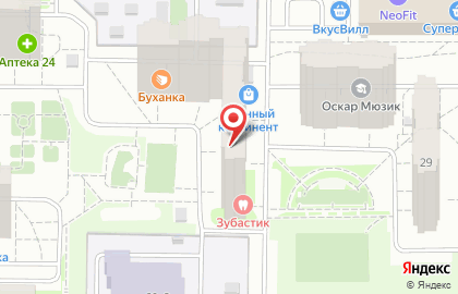 Стоматологическая клиника Зубастик на Молодёжной улице в Химках на карте