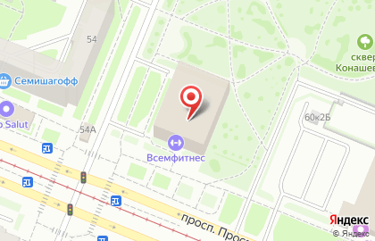 Фитнес-клуб V7 fitness на Кустодиевской улице на карте