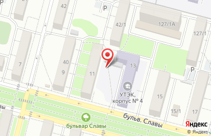 Толпар на бульваре Славы на карте
