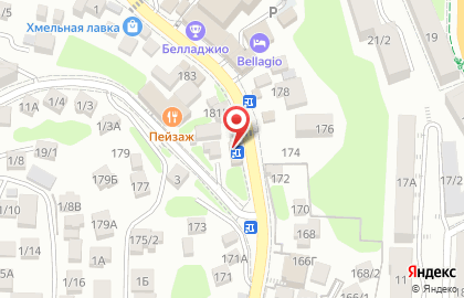 Продуктовый магазин в Сочи на карте