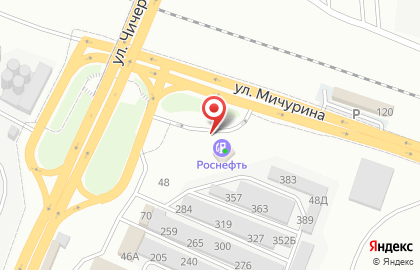 АЗС Роснефть на улице Чичерина на карте