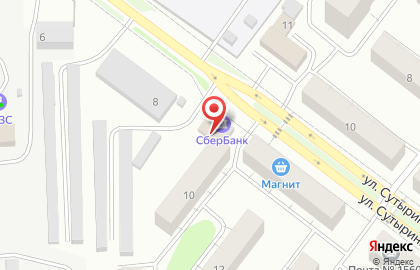СберБанк на улице Сутырина на карте