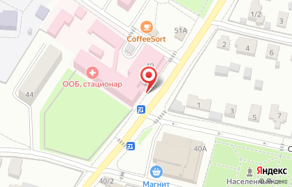 Звенигородское подразделение Одинцовская Областная Больница на Пролетарской улице в Звенигороде на карте