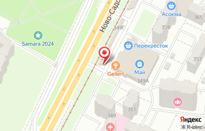 Салон Цветы-63.ру в Промышленном районе на карте