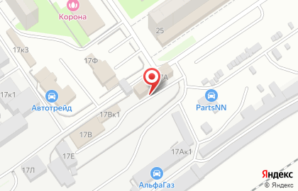 Торгово-ремонтная фирма Склад52 в Автозаводском районе на карте