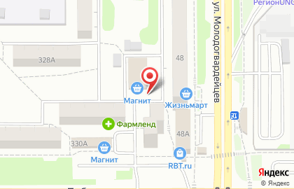 Аптечный пункт в Курчатовском районе на карте