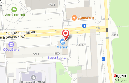 Супермаркет Магнит в Москве на карте
