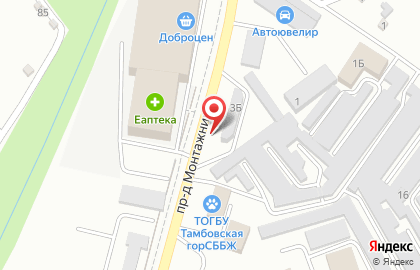 Магазин автозапчастей Автомаг на улице Монтажников на карте