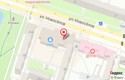Салон мебели Премьера на улице Новосёлов на карте