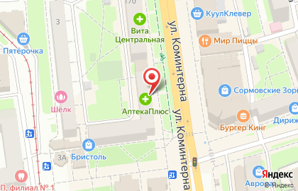 Ломбард Нижегород ломбард на улице Коминтерна на карте