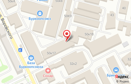 Оптовая фирма на улице Воровского на карте