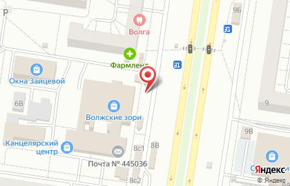 Киоск по продаже фруктов и овощей в Автозаводском районе на карте