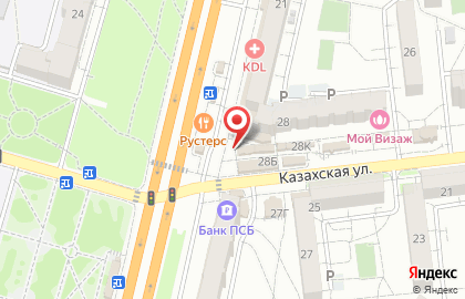 Салон связи МегаФон на Казахской улице на карте