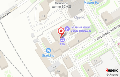 Телекоммуникационная компания ТТК-Связь на Площади Гарина-Михайловского на карте