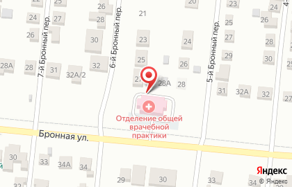 Сеть аптечных пунктов на Бронной улице на карте