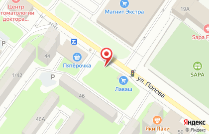 Щиты 3х6 от Север на улице Попова на карте