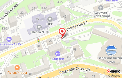Автостоянка во Владивостоке на карте