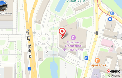 Томская областная государственная филармония на проспекте Ленина на карте