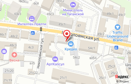 Компания Финансист Москва на Николоямской улице на карте