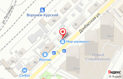Магазин Мир керамики в Воронеже на карте