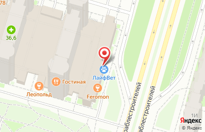 Лаунж-бар Feromon на Приморской на карте