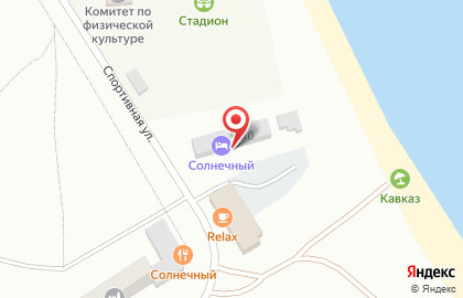 Гостиничный комплекс Солнечный на Спортивной улице на карте