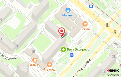 Салон-парикмахерская Виктория в Октябрьском районе на карте