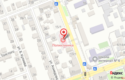 Центральная районная поликлиника на улице Ю.Гагарина на карте