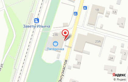 Магазин фастфудной продукции на улице Энтузиастов на карте