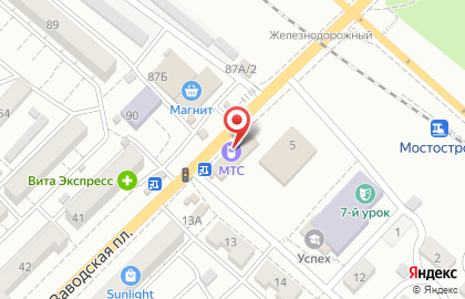 Телекоммуникационная компания МТС в Астрахани на карте