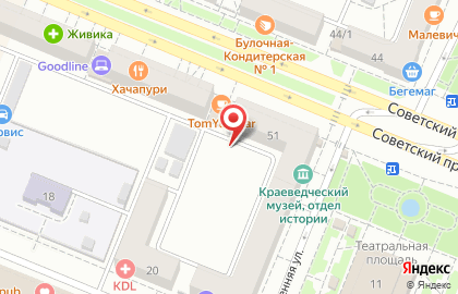 Суши Терра на Советском проспекте на карте