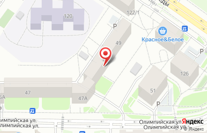 Салон-парикмахерская Шик на Олимпийской улице на карте