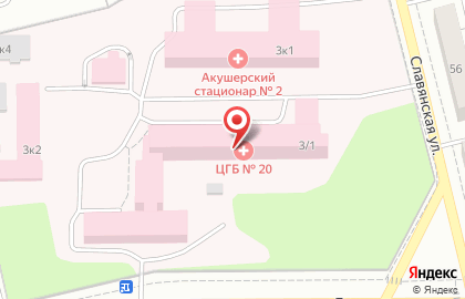 Городская больница №20 на Дагестанской улице на карте