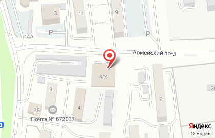 Автостоянка в Чите на карте