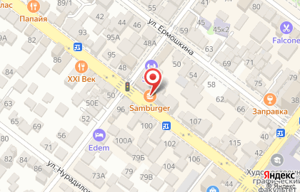 Ресторан Samburger на улице Коркмасова на карте
